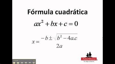 Ecuación cuadrática, uso de la fórmula - YouTube