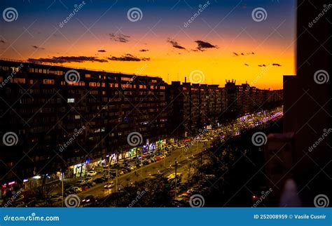 Extremely Beautiful and Inspiring Dawn Above Iuliu Maniu Boulevard in ...