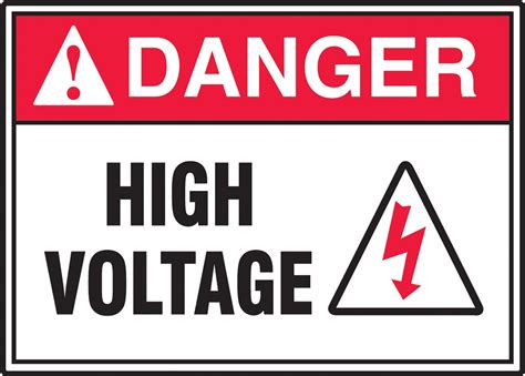 High Voltage ANSI Danger Safety Sign MELC064