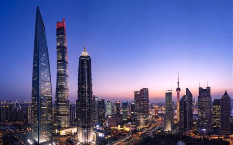 Download wallpapers Lujiazui, 4k, modern buildings, Lokatse, skyscrapers, Shanghai, Asia, China ...