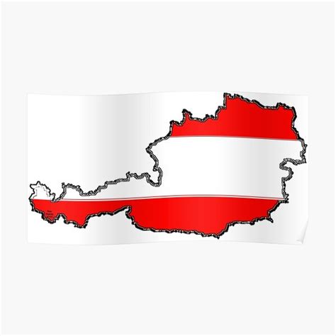 "Austria Map With Austrian flag" Poster by Havocgirl | Redbubble