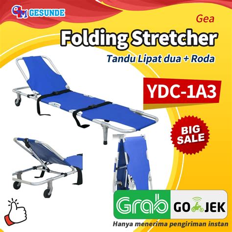 Jual Folding Stretcher YDC-1A3 Gea - Tandu Lipat Dua+ Roda + Adjustable Head Rest/Tandu Lipat ...