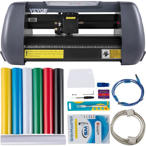 VEVOR Vinyl Cutter Machine, 375mm Vinyl Printer, Maximum Paper Feed 14 inch Plotter Printer with ...