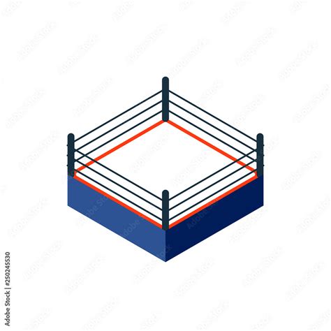 Empty boxing ring icon. Clipart image isolated on white background Stock Vector | Adobe Stock