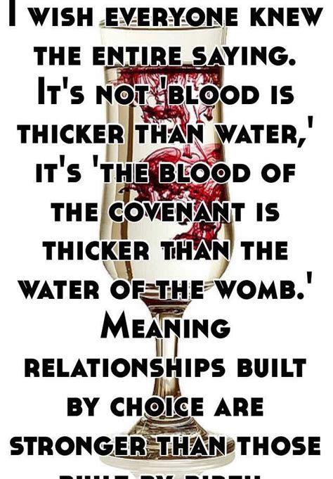 Blood Is Thicker Than Water Full Quote - ShortQuotes.cc