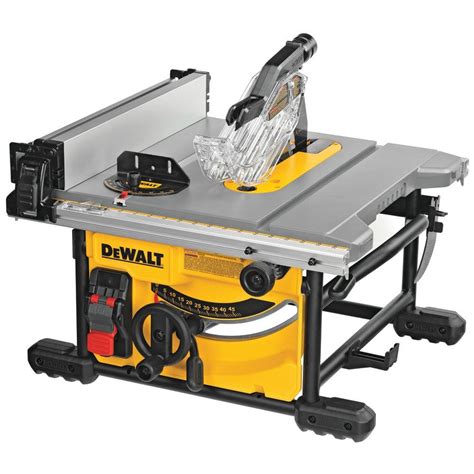 DEWALT 15 Amp Corded 8-1/4 in. Compact Portable Jobsite Tablesaw (Stand ...