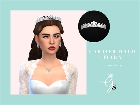 GlitterberrySims Custom Content — Cartier Halo Tiara Inspired by the Cartier Halo...