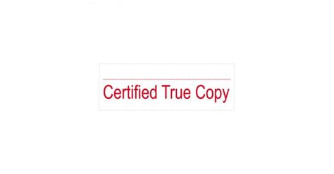 Certified True Copy Stock Stamp 4911/9 | RubberStamps Online Singapore