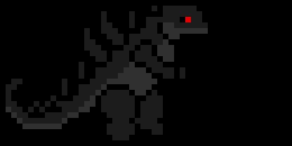 Radioactive godzilla pixel art