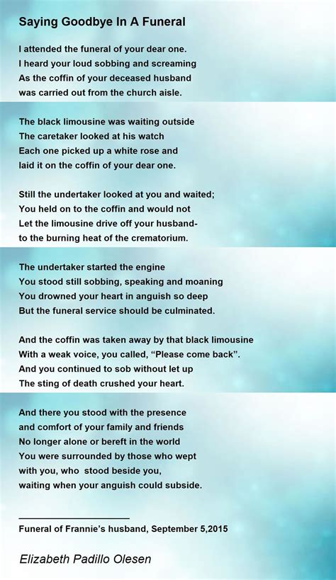 Funeral Poems For Husband - Infoupdate.org