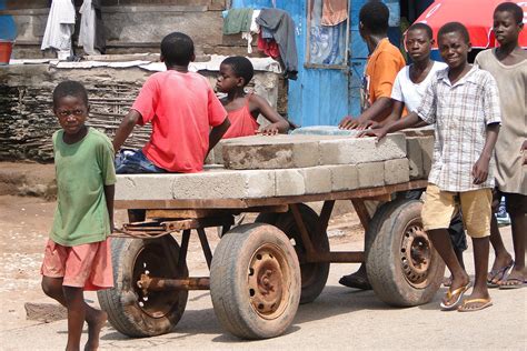 Kids Pulling a Cartload of Bricks - Elmina - Ghana | Flickr
