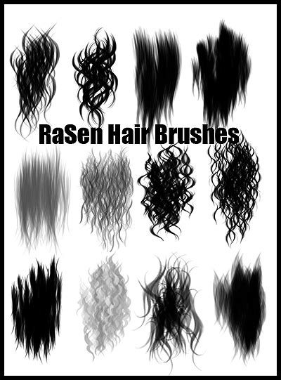 Painted Hair Brushes by RaSen on DeviantArt