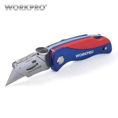 WORKPRO Folding Knife Electrician Knife for Pipe Cable Cutter Safety ...