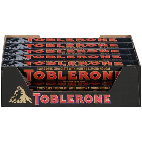 Toblerone, Swiss Dark Chocolate Bar, 3.52 Oz, (Pack of 20) - Walmart.com - Walmart.com