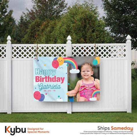 Birthday Vinyl Banner CUSTOMIZABLE Name Personalized With - Etsy