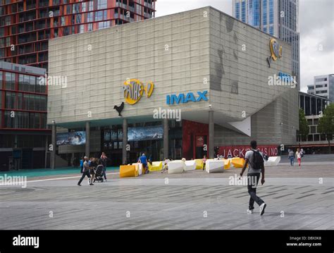 iMax Pathe cinema Schouwburgplein square Rotterdam Netherlands designed by Adriaan Gueze Stock ...