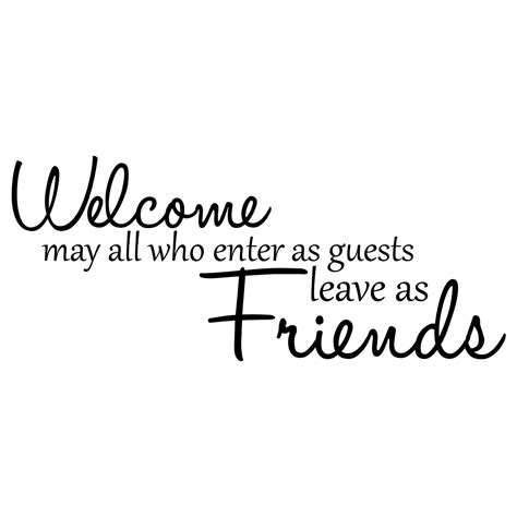 Welcome Friends Quote Wall Sticker - World of Wall Stickers