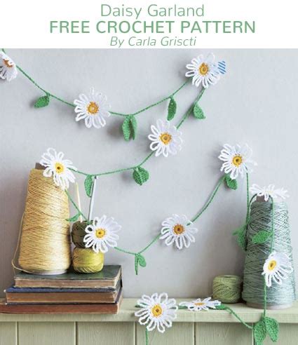 Free Crochet Pattern Daisy Garland · Free Crochet Patterns