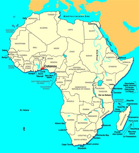 Benin Map - TravelsFinders.Com