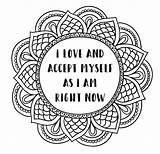 Affirmation Coloring Pages Sketch Page sketch template