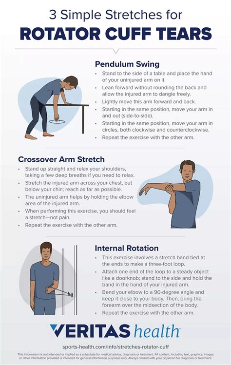 5 Stretches and Exercises for Rotator Cuff Tears | Rotator cuff tear, Rotator cuff, Rotator cuff ...