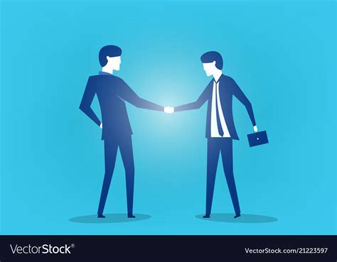 Two business man shaking hands art Royalty Free Vector Image