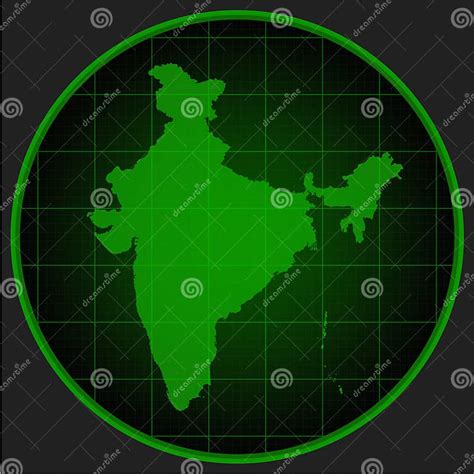 Vector Map India on the Radar Screen Stock Vector - Illustration of vector, plan: 288211133