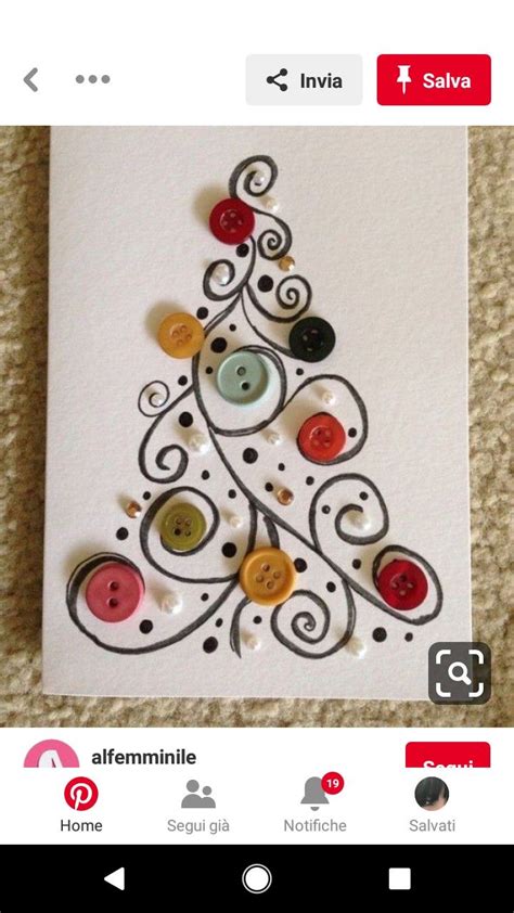 a christmas card with buttons on it