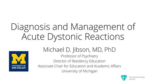 Antipsychotic-Induced Dystonia: Diagnosis and Management - YouTube