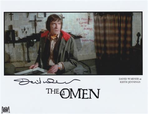 Warner , David : signed 8" x 10" color still from THE OMEN (1793) - Old ...