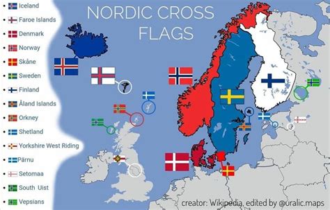 Nordic Cross Flags : r/MapPorn