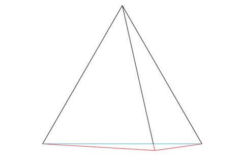 Pyramid drawing: Easy, Simple, Step by Step and Line