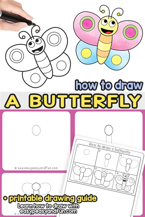 How to Draw a Butterfly Step by Step for Kids - Easy Peasy and Fun