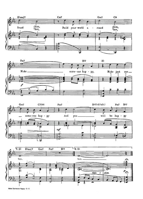 MAKE SOMEONE HAPPY Piano Sheet music | Easy Sheet Music