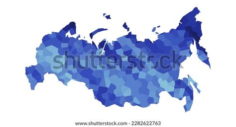 Russia Colorful Vector Map Silhouette Stock Vector (Royalty Free ...