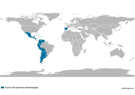 Spanish speaking countries - World in maps