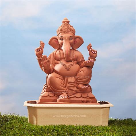 18inch Eco-Friendly Ganpati Murti | Tree Ganesha Veling Ganpati