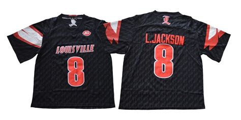 Louisville Cardinals #8 Lamar Jackson Black Stitched Men's Football Jersey