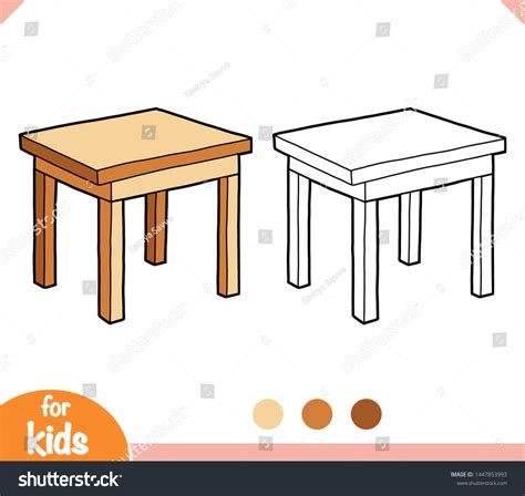 Coloring Book Children Table Stock Vector (Royalty Free) 1447853993 | Shutterstock