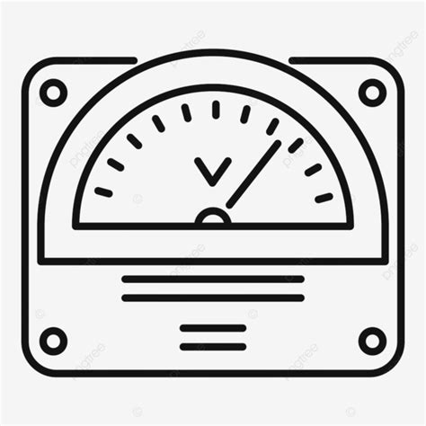 Voltmeter Symbol Clipart Transparent PNG Hd, Voltmeter Icon Outline ...