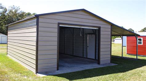 30x30 Boxed Eave Garage With Lean-to - Strong, Durable Garages With ...