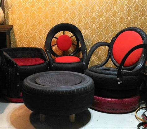 Ex-OFW profits from making furniture out of old tires - The Filipino Times