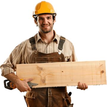 Carpenter Holding Saw And Wooden Board, Carpenter, Holding, Saw PNG Transparent Image and ...