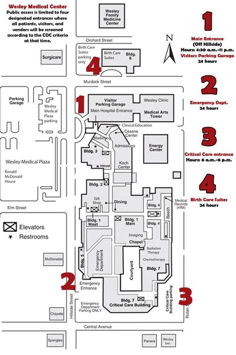 Wesley Hospital Map - Cary Marthe