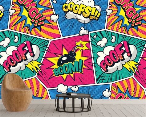 Pop Art Comic Heroes Wall Art Comics Wallpaper Posters Decor - Etsy