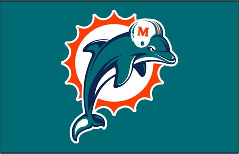 Miami Dolphins Primary Dark Logo (1997-2012) - Miami Dolphins primary ...