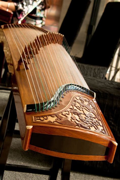 Traditional Guzheng, Musical Instrument. Stock Photo - Image of zither ...