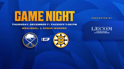 Game Night | Sabres at Bruins | Buffalo Sabres