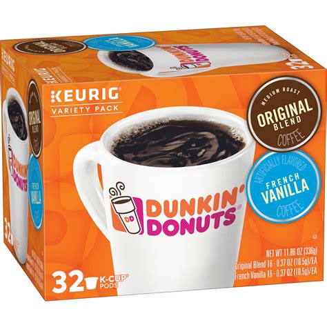 Dunkin' Donuts Original Blend & French Vanilla Ground Coffee K-Cup Pods ...