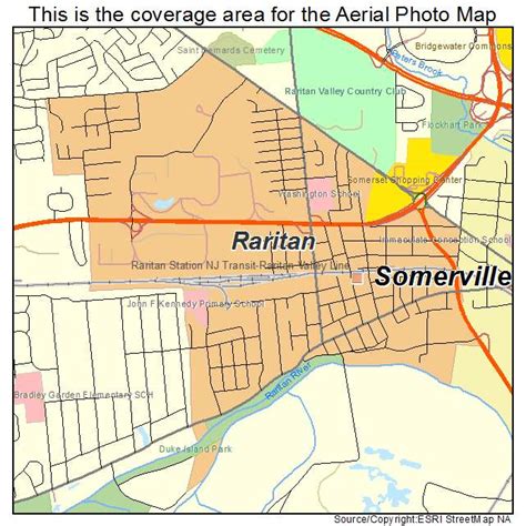 Aerial Photography Map of Raritan, NJ New Jersey